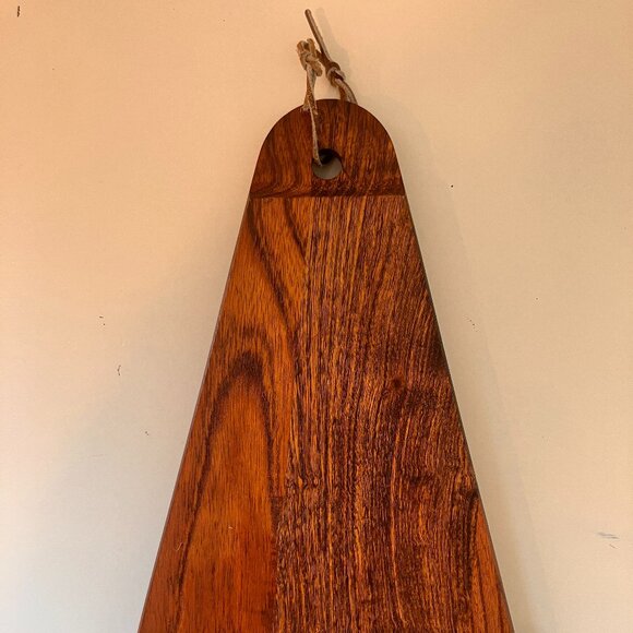 Vintage Long Stemmed SWISS Made  Black Salad Fork & Spoon and Vintage Wood Board - Picture 7 of 9